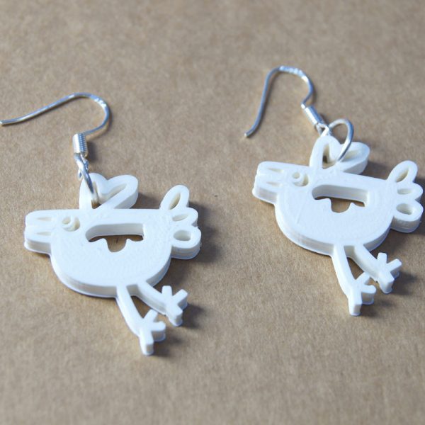 Birdie earring, bird earring, chicken earring